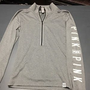 Pink Victoria secret pull over/half zip-up